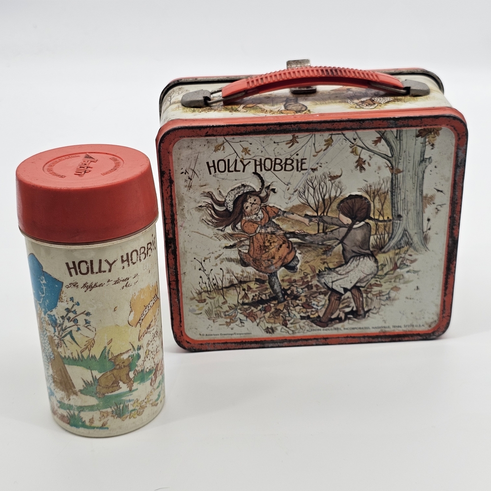 Holly Hobbie Vintage Metal Lunchbox & Thermos Set - Picture 1 of 14